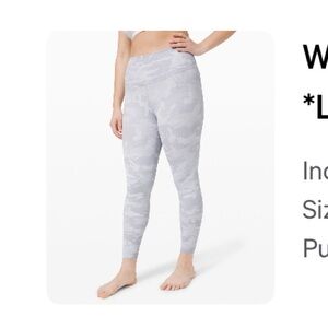 Lululemon wunder under high rise tight 25” *luxtreme